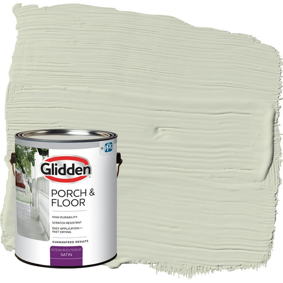 Glidden Porch & Floor 1 gal. White Sage Satin Interior/Exterior Paint with Primer