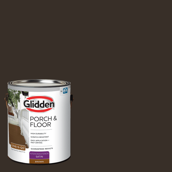 Glidden Porch & Floor 1 gal. Brown Satin Interior/Exterior Paint with Primer