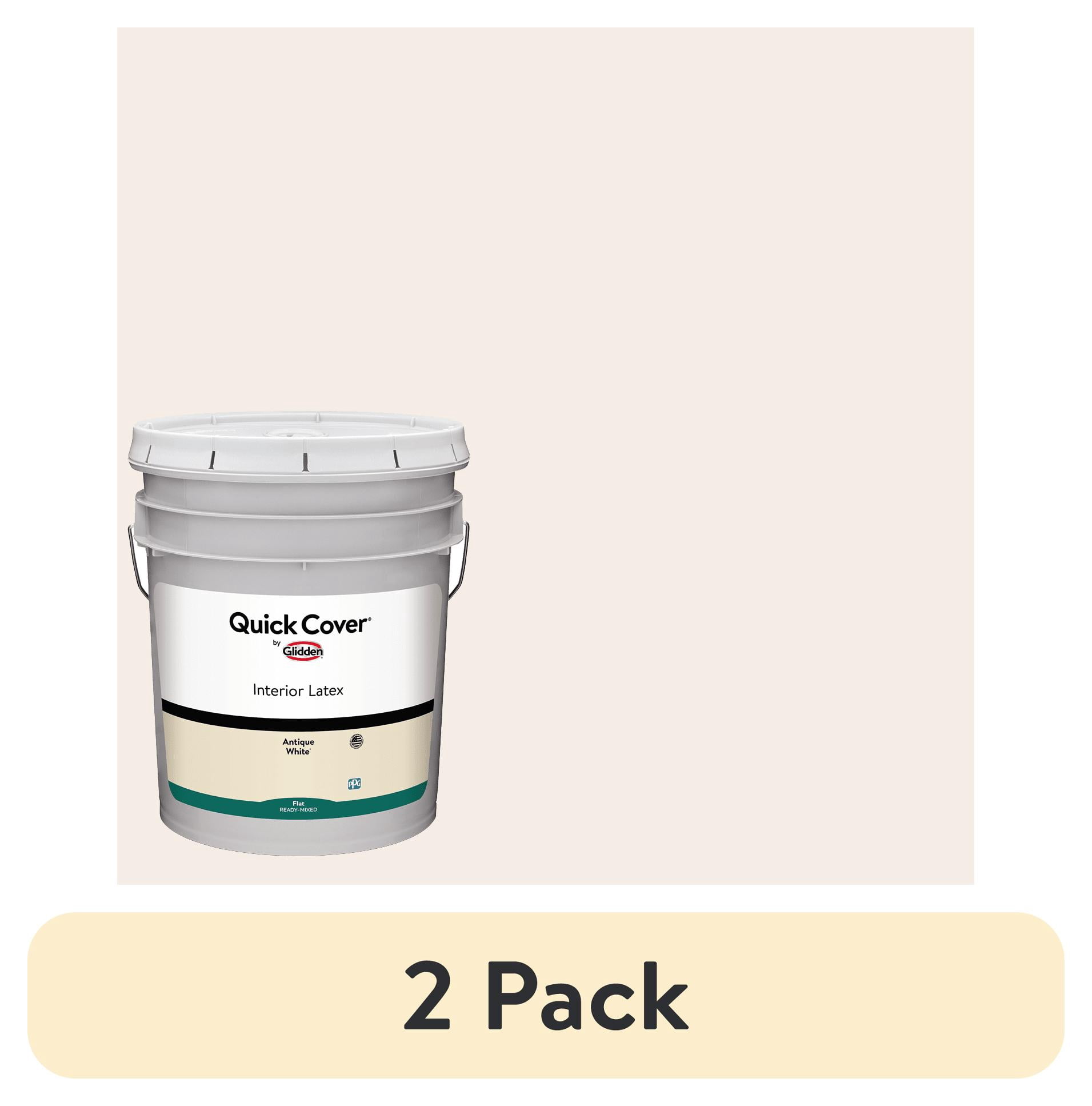 Glidden Quick Cover Interior Latex Paint Flat, Antique White, 1 Gallon