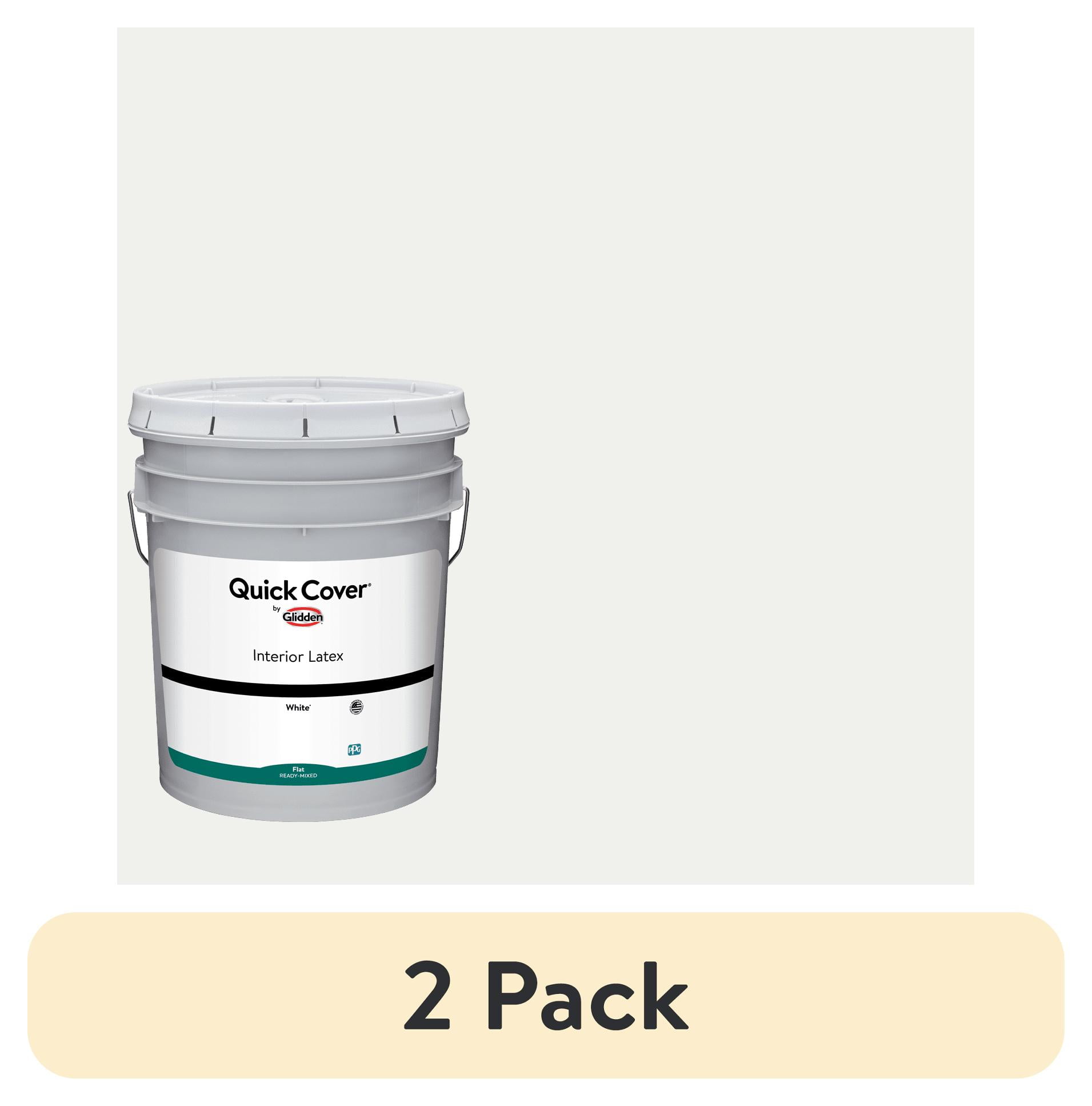 Glidden Quick Cover Interior Latex Paint Flat, Antique White, 1 Gallon