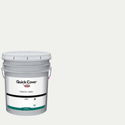 Glidden Quick Cover Interior Latex Paint Flat, White, 5 Gallon