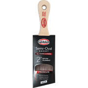 Glidden Semi-Oval Paint Brush with Shortcut Wood Handle, Angled Sash, 2 inch