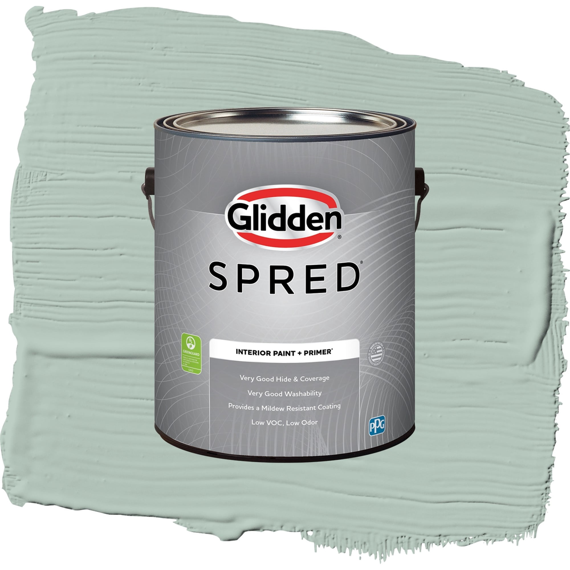 Glidden Spred Aquamarine Dream Semi Gloss Interior Paint and Primer, 1 Gallon