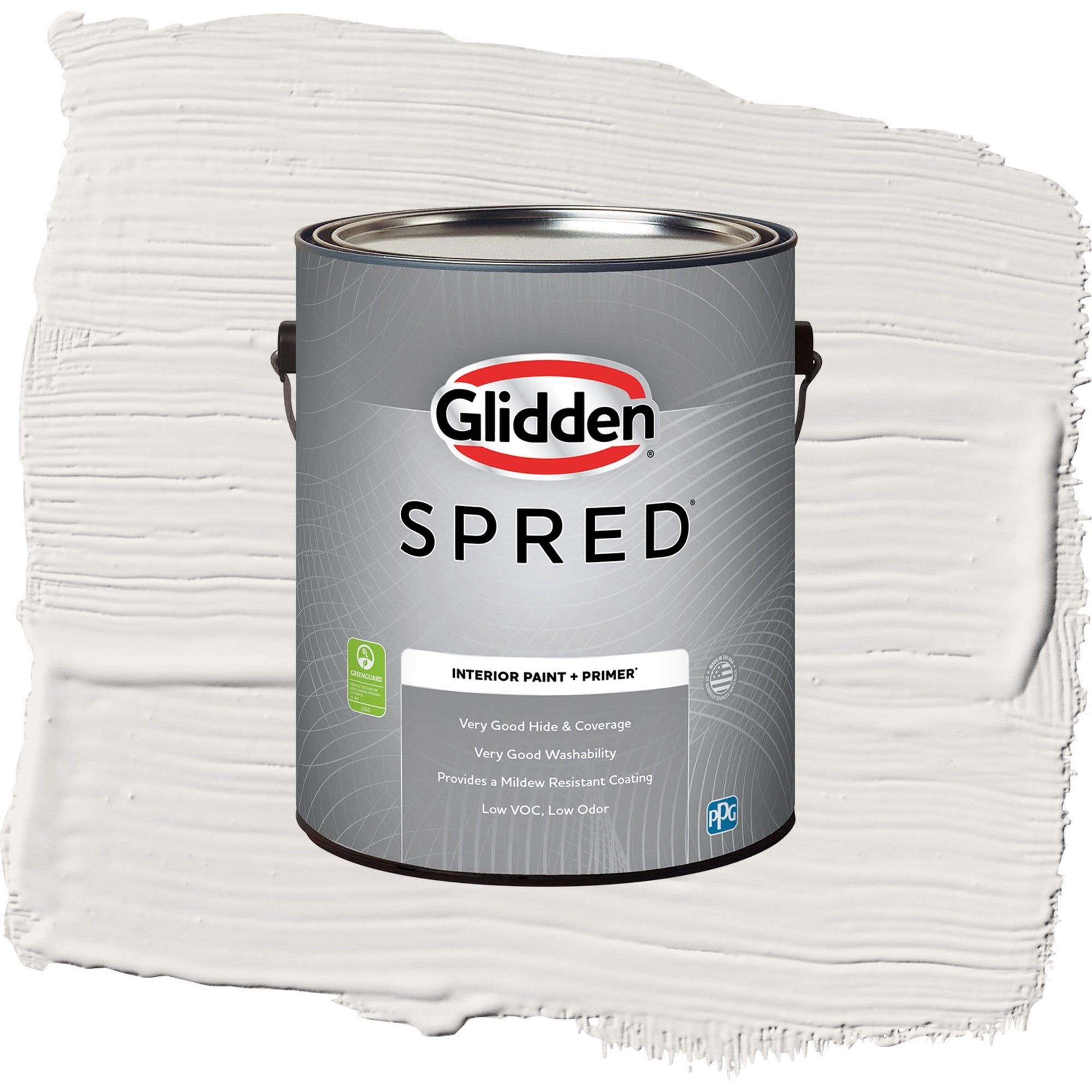 Glidden Spred Arctic Cotton Semi Gloss Interior Paint and Primer, 1 Gallon