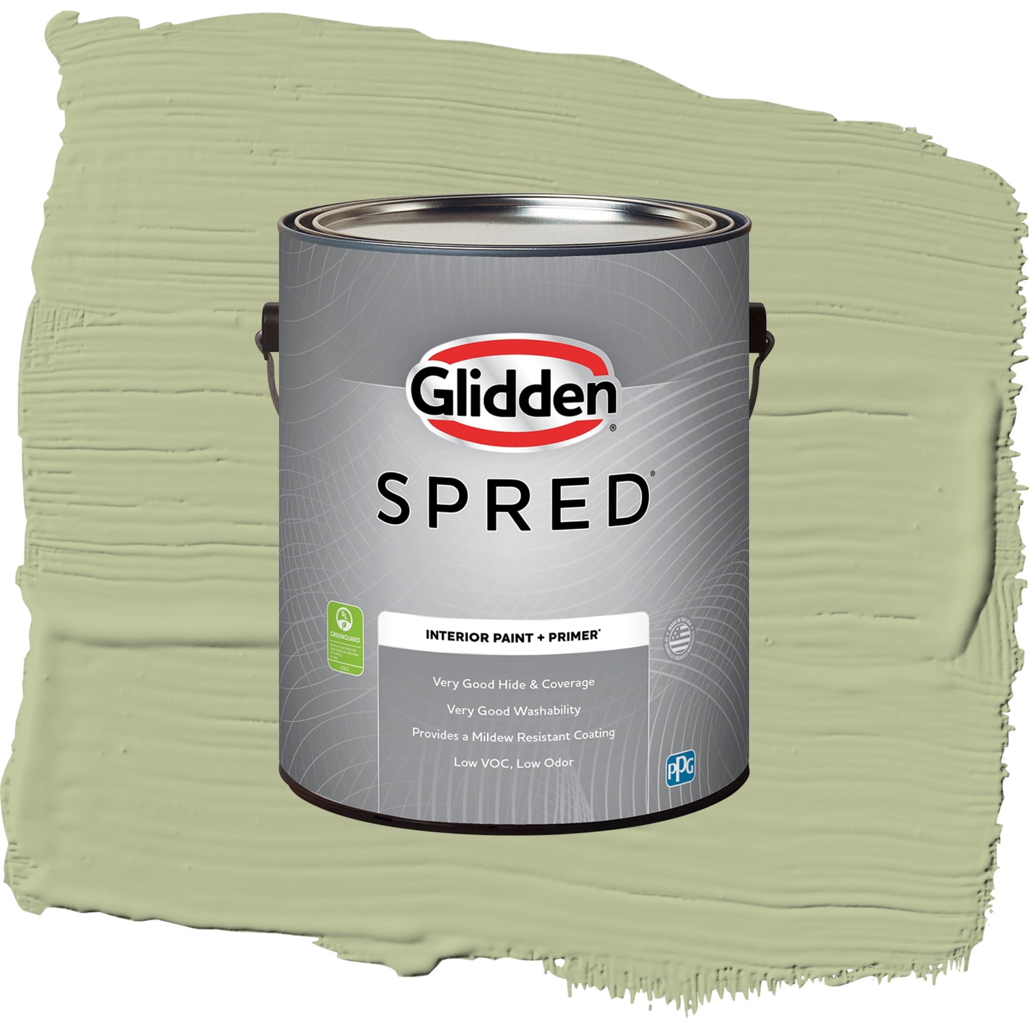Glidden Spred Bahia Grass Semi Gloss Interior Paint and Primer, 1 Gallon