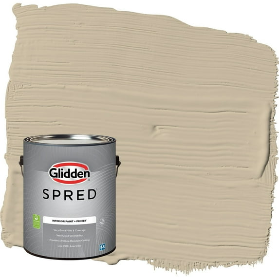 Glidden Spred Dusty Trail / Beige Semi-Gloss Interior Paint with Primer, 1 Gallon