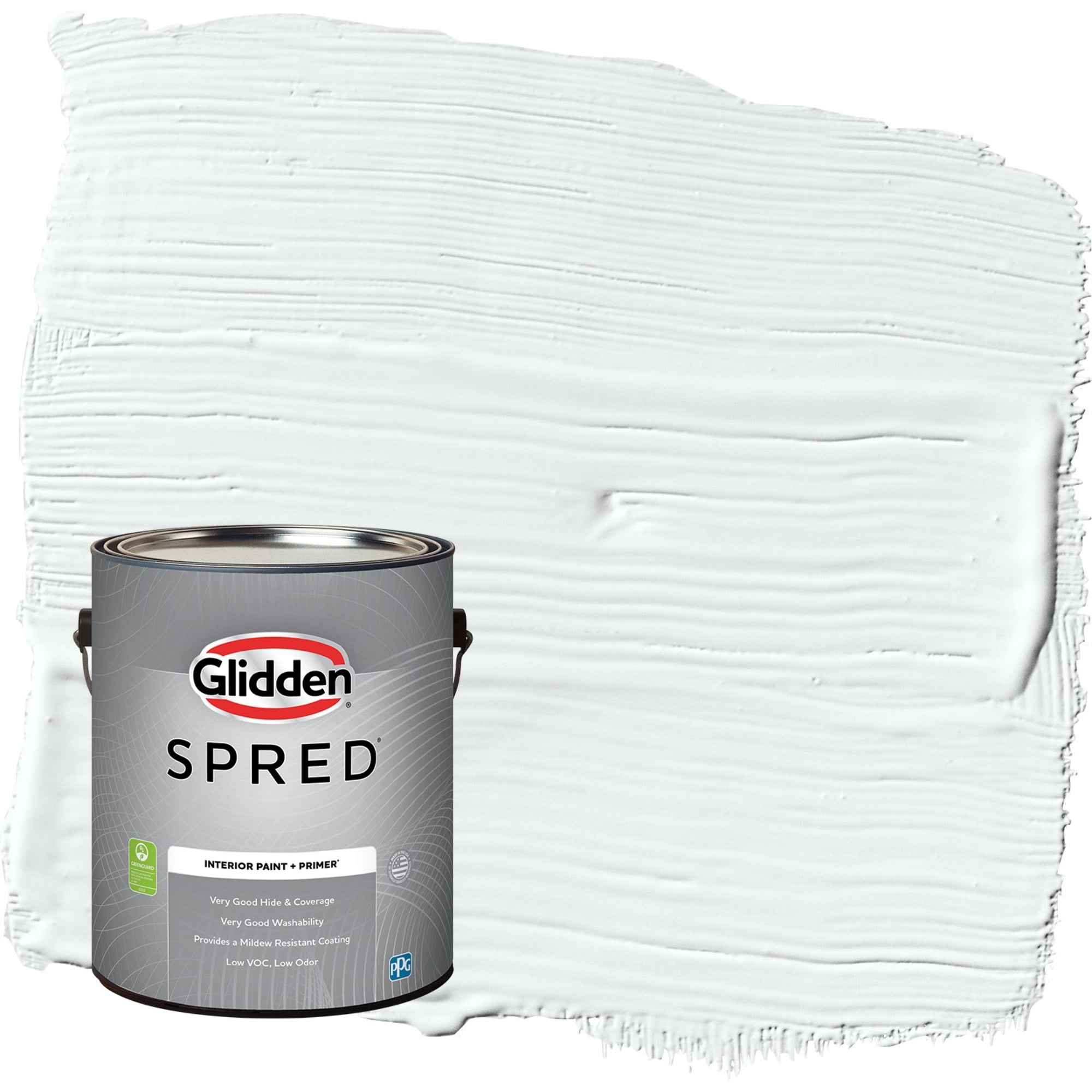 Glidden Spred Moonlit Snow / Gray, Semi-Gloss Interior Paint with Primer, 1 Gallon