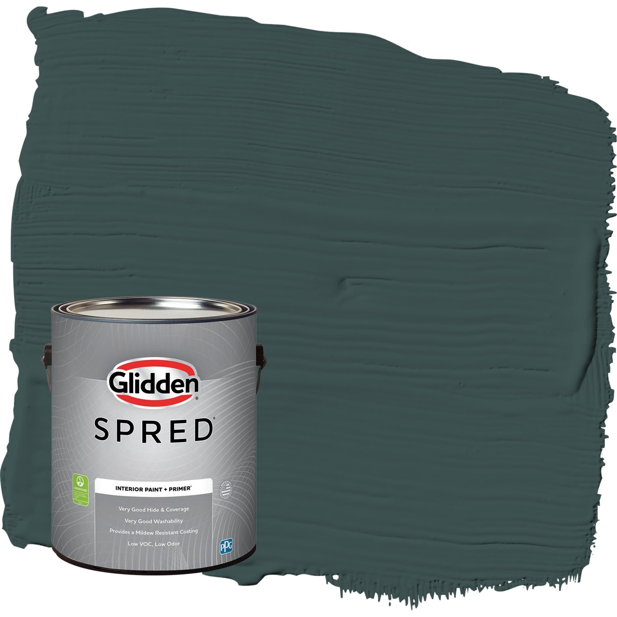 Glidden Spred Night Watch / Green, Semi-Gloss Interior Paint with Primer, 1 Gallon