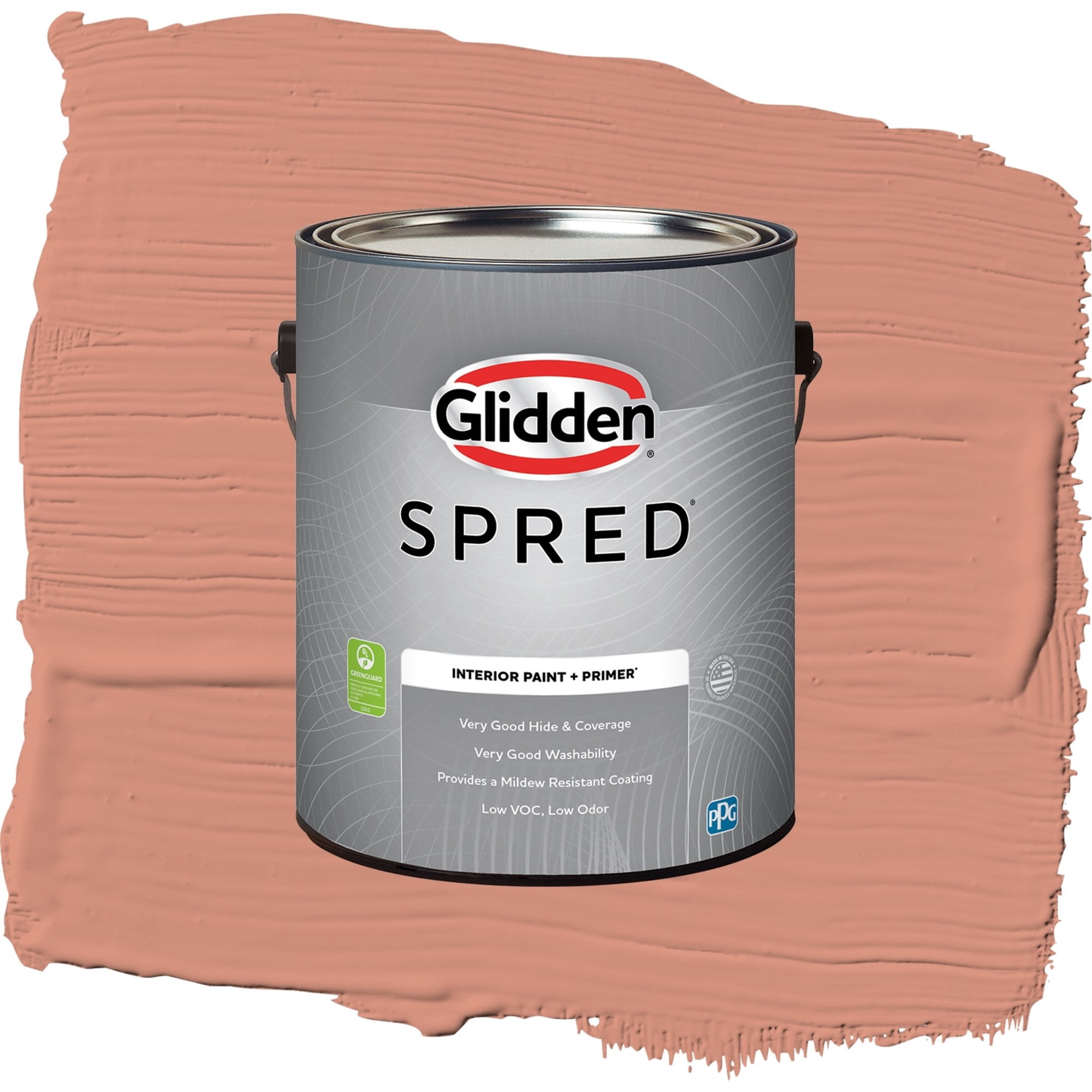 Glidden Spred Orange Essential Semi Gloss Interior Paint and Primer, 1 Gallon