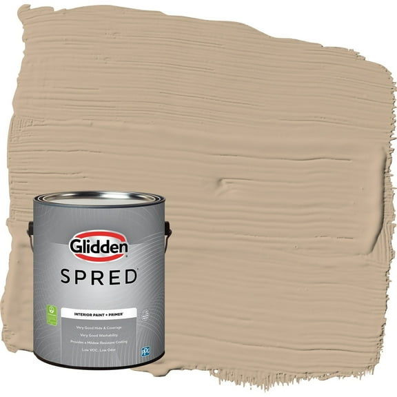 Glidden Spred Persuasion / Beige Semi-Gloss Interior Paint with Primer, 1 Gallon