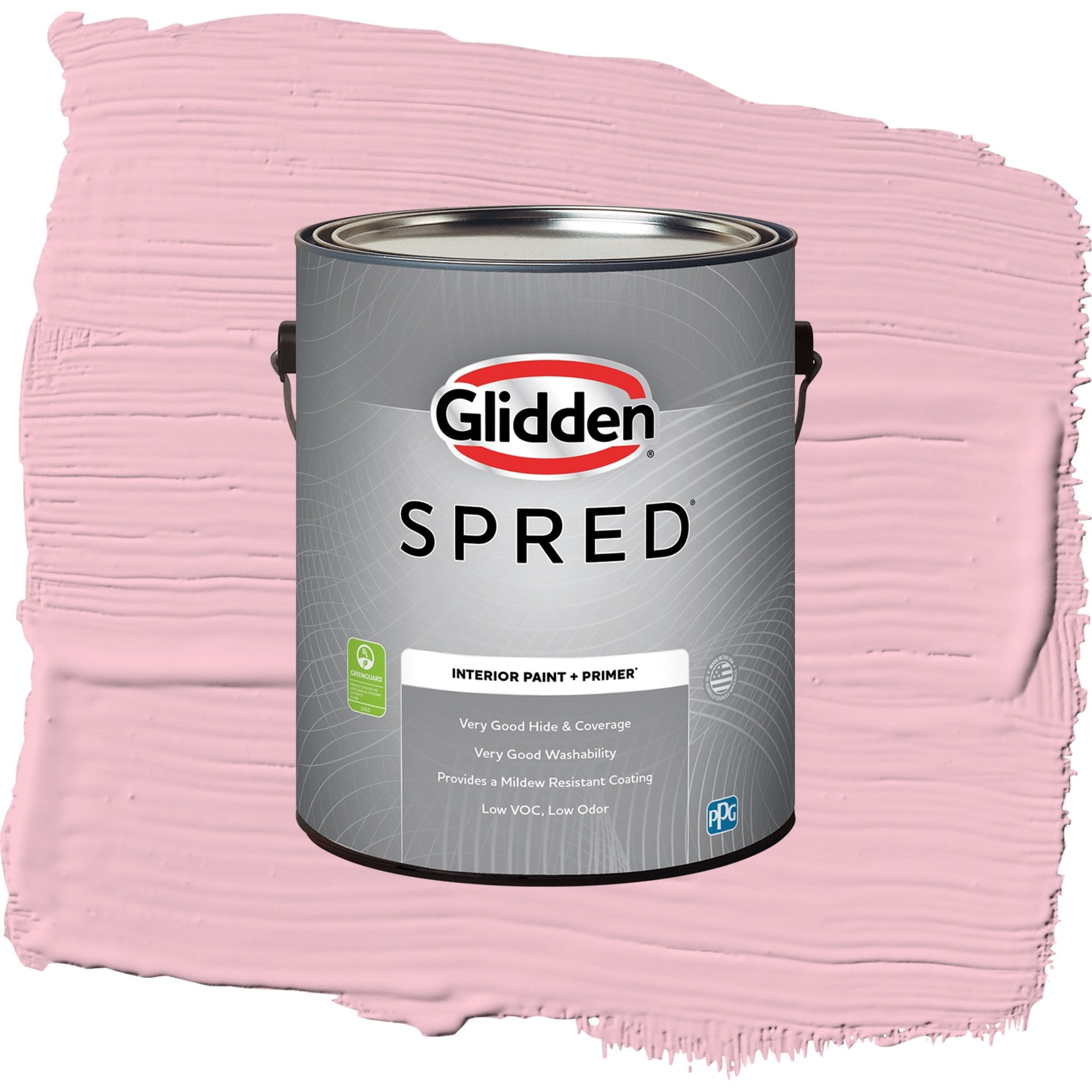 Glidden Spred Rose Melody Semi Gloss Interior Paint and Primer, 1 Gallon