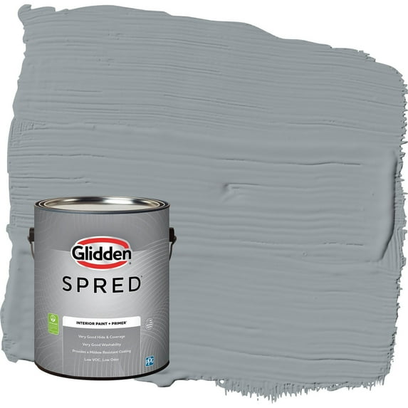 Glidden Spred UFO / Gray Semi-Gloss Interior Paint with Primer, 1 Gallon