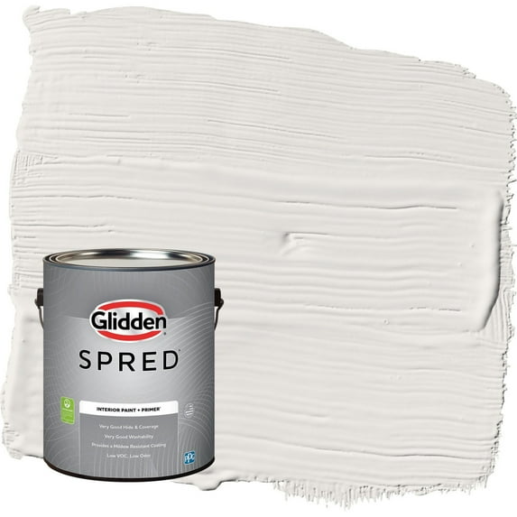 Glidden Spred Arctic Cotton / White Eggshell Interior Paint with Primer, 1 Gallon