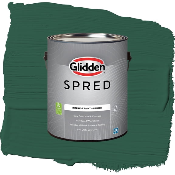 Glidden Spred Billiard Green Eggshell Interior Paint and Primer, 1 Gallon