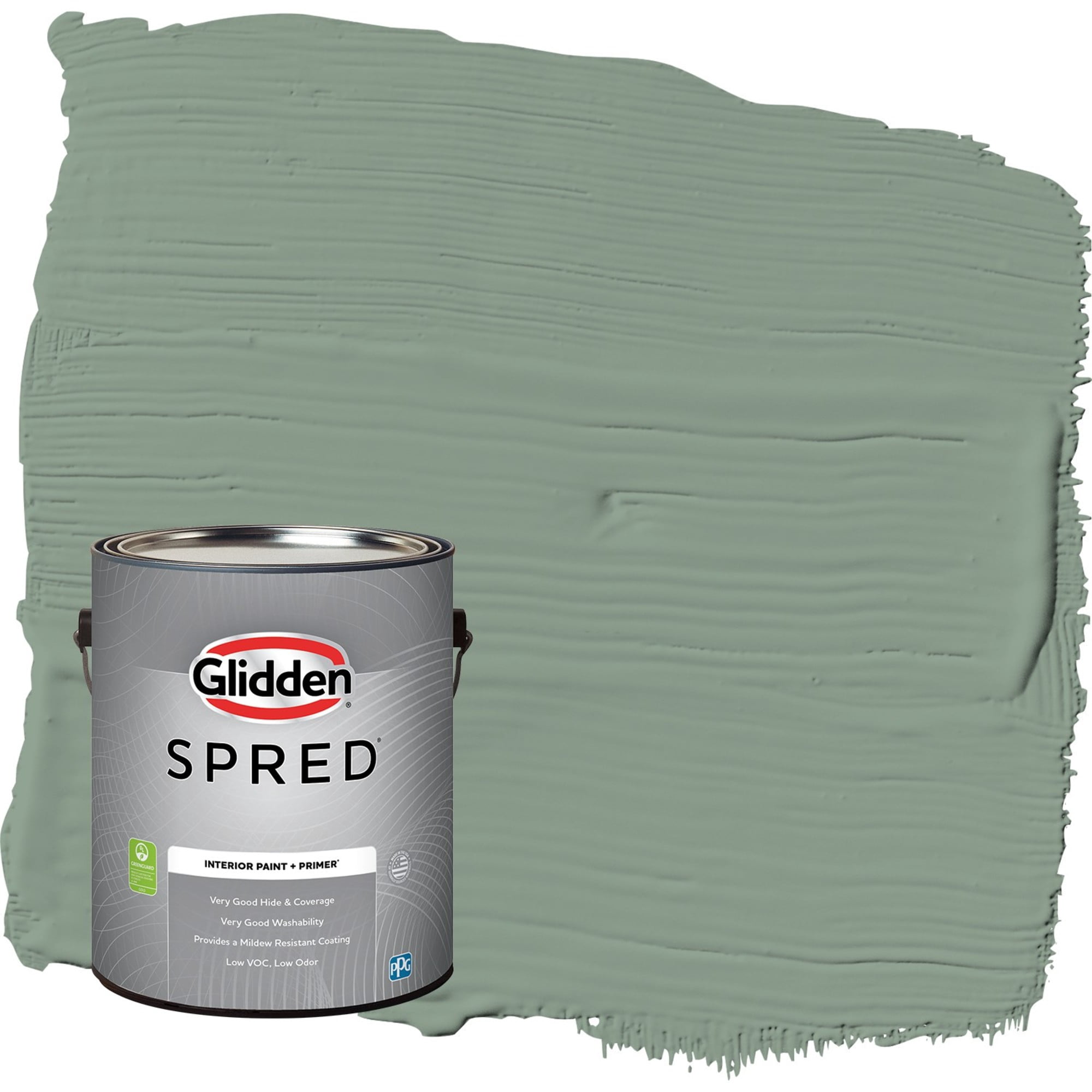 Glidden Spred Birch Forest / Green, Eggshell Interior Paint with Primer, 1 Gallon