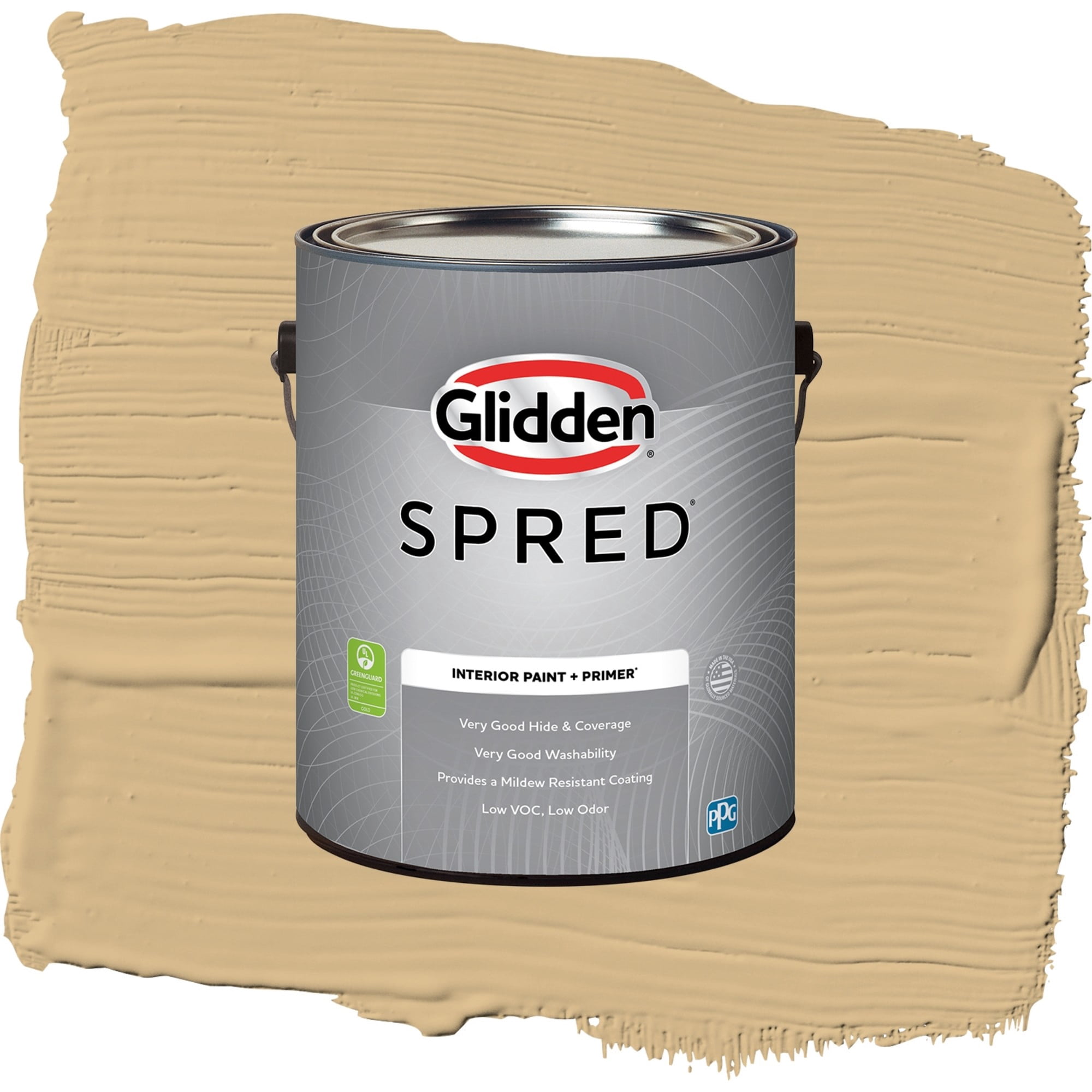 Glidden Spred Craftsman Gold Eggshell Interior Paint and Primer, 1 Gallon