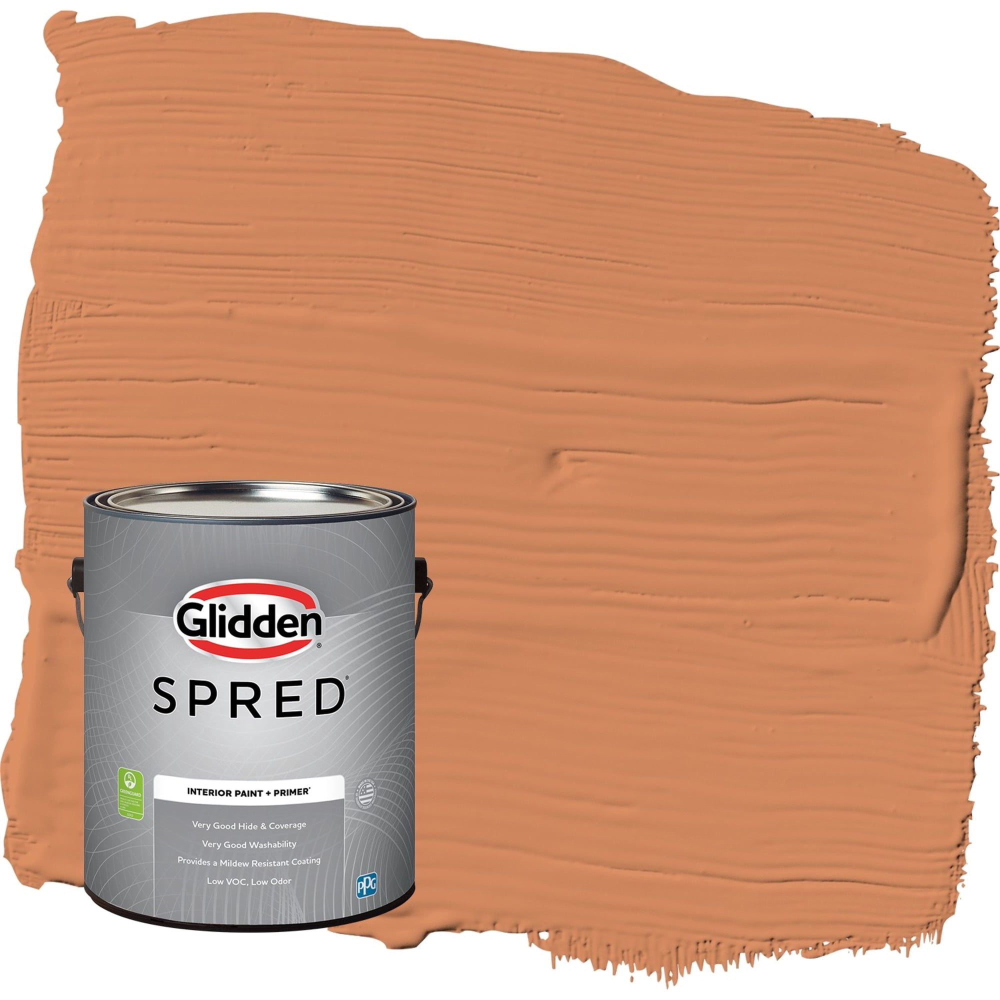 Glidden Spred Georgian Leather / Orange, Eggshell Interior Paint with Primer, 1 Gallon