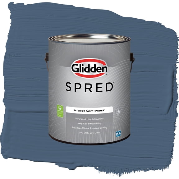 Glidden Spred Blue Fjord Eggshell Interior Paint and Primer, 1 Gallon