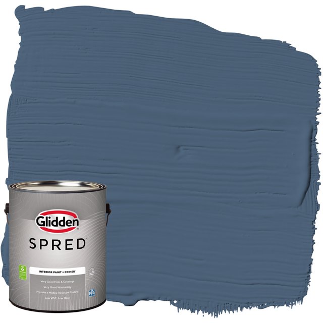 Glidden Spred GrabNGo Interior Wall Paint, Blue Fjord, SemiGloss, 1
