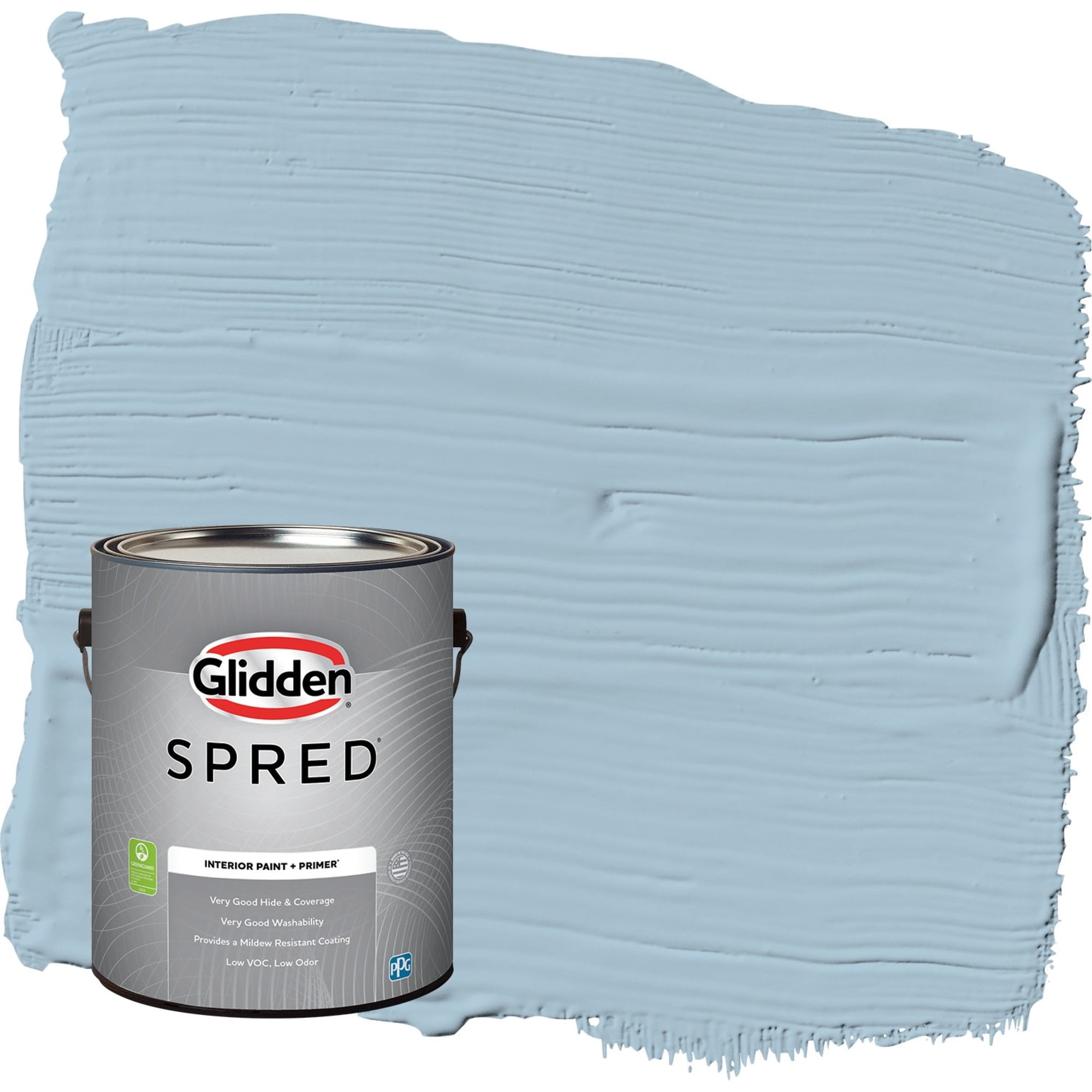 Glidden Spred Grab-N-Go Graceful / Blue, Semi-Gloss Interior Paint with Primer, 1 Gallon