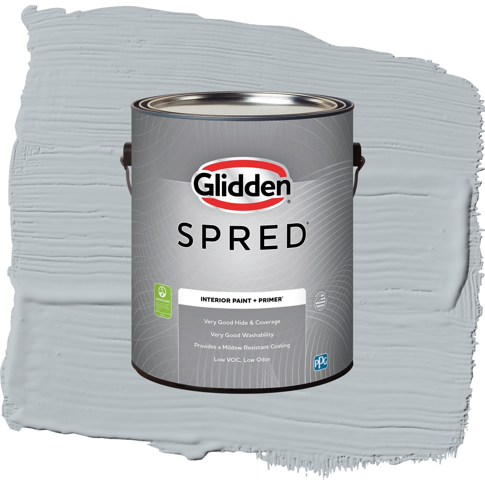 Glidden Spred Gray Frost Flat Interior Paint and Primer, 1 Gallon