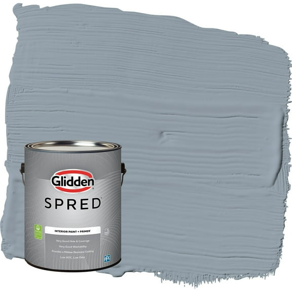 Glidden Spred Grab-N-Go Quicksilver / Blue, Semi-Gloss Interior Paint with Primer, 1 Gallon