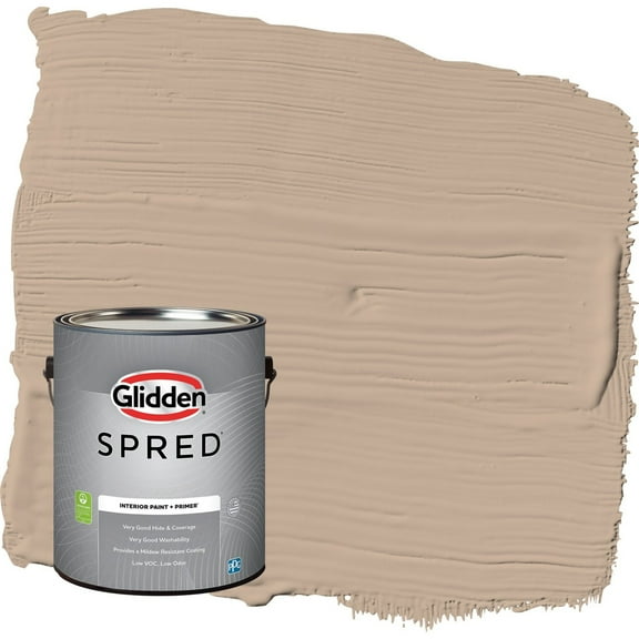 Glidden Spred Grab-N-Go Transcend / Tan Flat Interior Paint with Primer, 1 Gallon