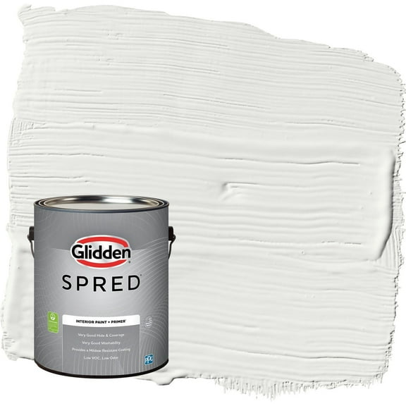 Glidden Spred Grab-N-Go White Flat Interior Paint with Primer, 1 Gallon