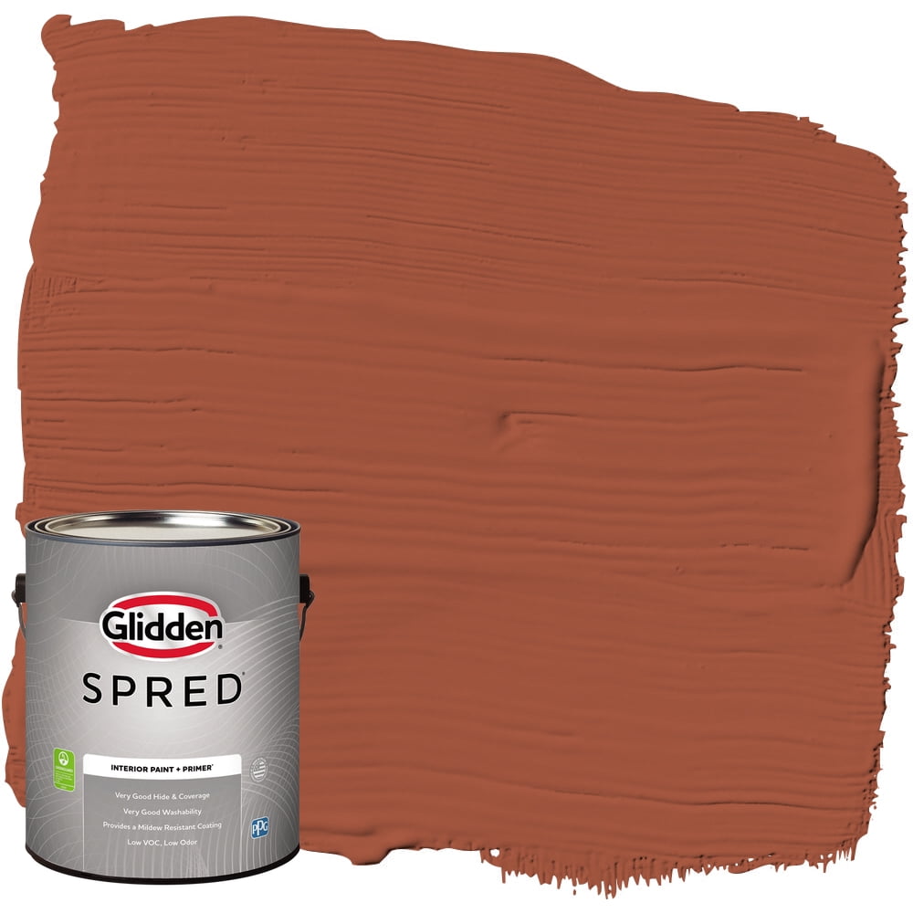 Glidden Spred Interior Paint Ancient Copper / Orange, Eggshell, 1 Gallon