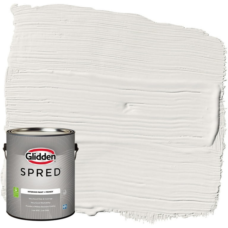 Glidden Quick Cover Interior Latex Paint Flat, White, 1 Gallon