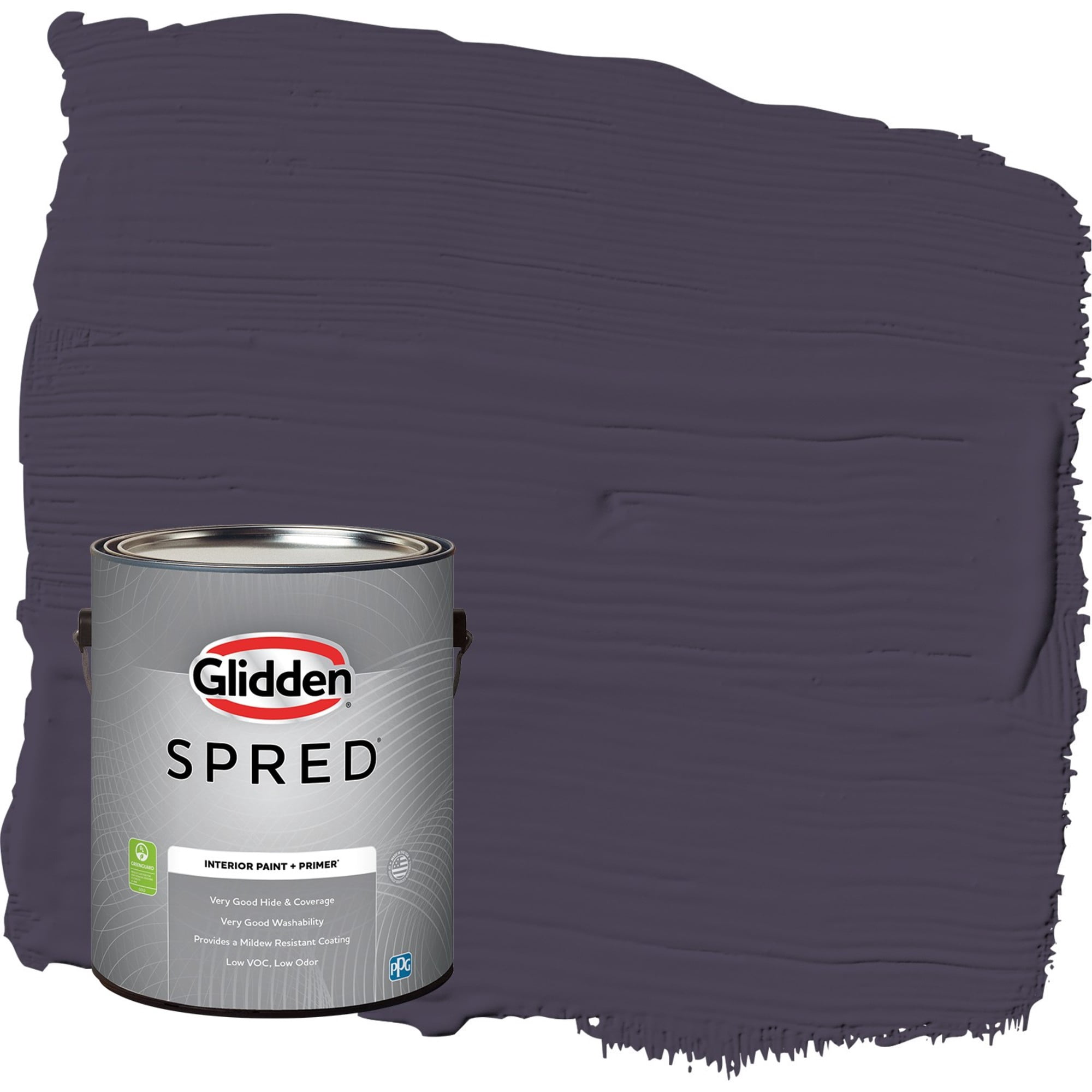 Glidden Spred Blackberry / Purple, Semi-Gloss Interior Paint with Primer, 1 Gallon