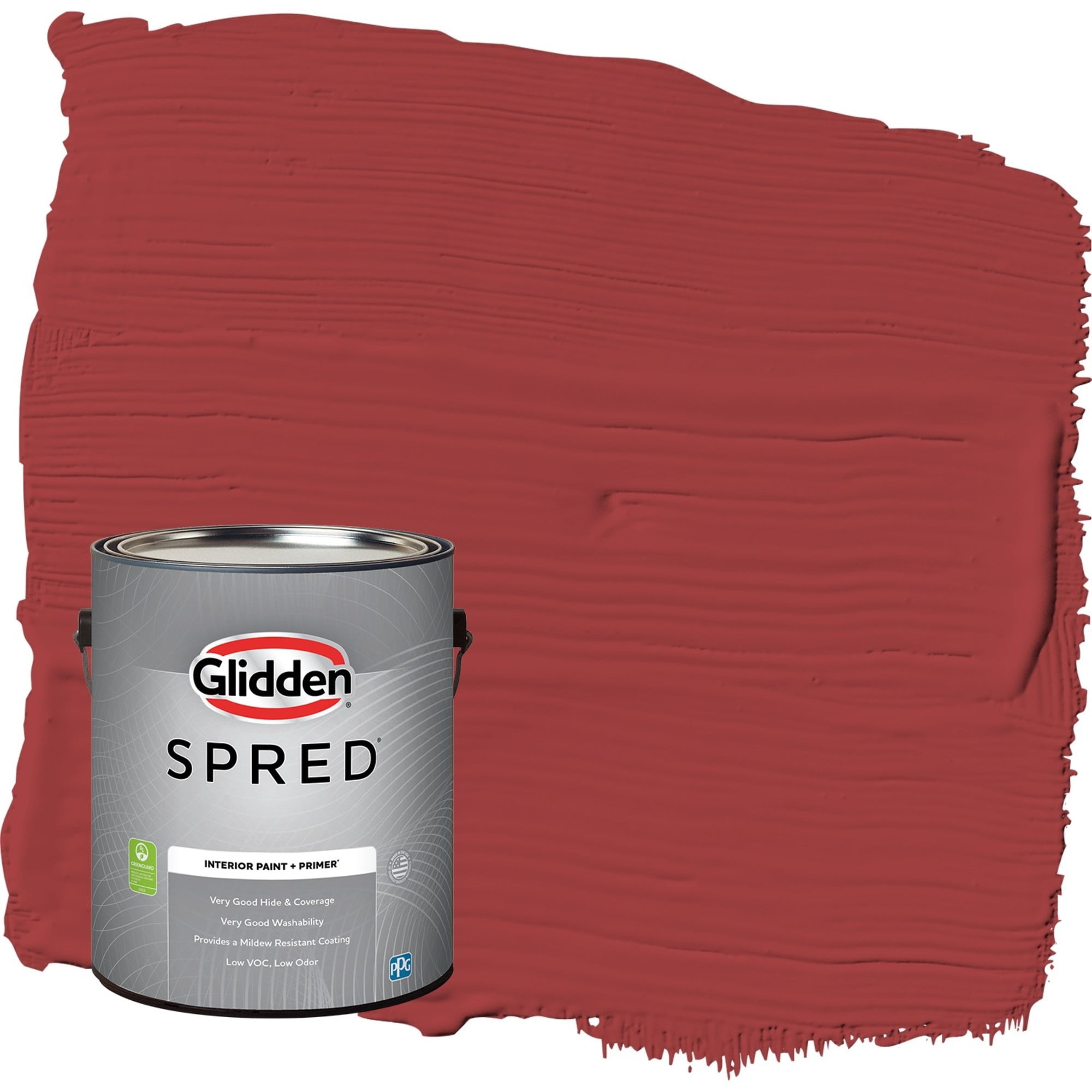 Glidden Spred Blaze / Red, Flat Interior Paint with Primer, 1 Gallon