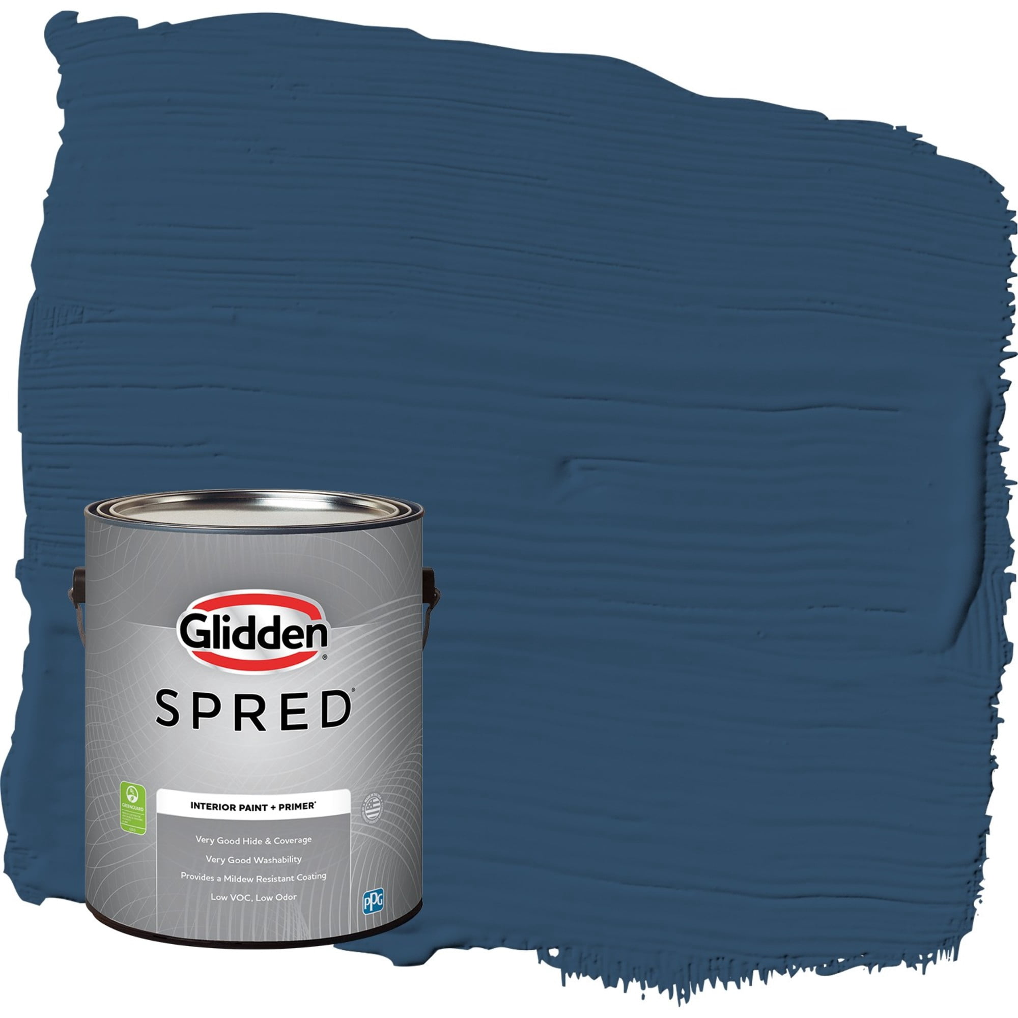 Glidden Spred Blueberry Pie / Blue, Flat Interior Paint with Primer, 1 Gallon