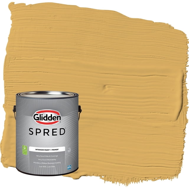 Glidden Spred Butterscotch Bliss / Yellow Flat Interior Paint with ...