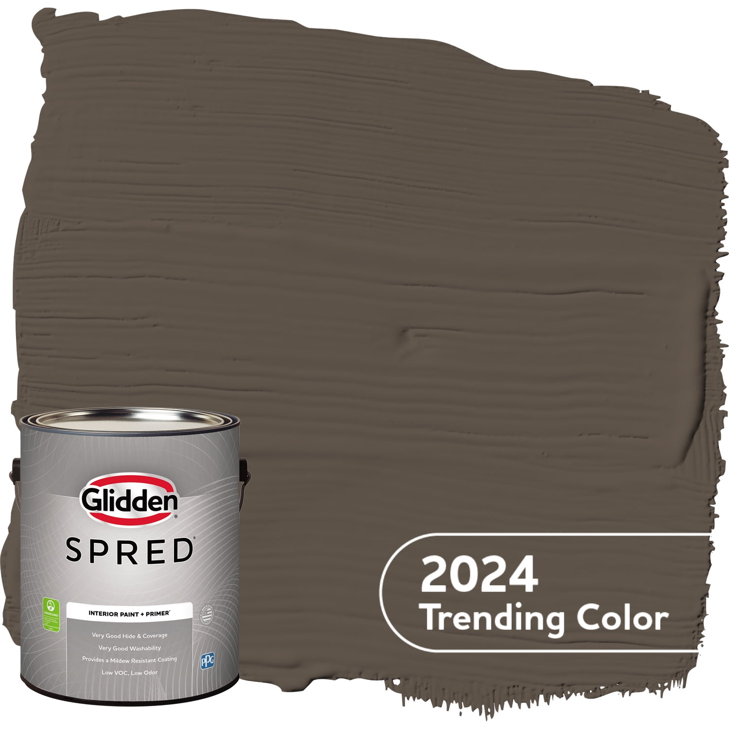 Glidden Spred Interior Paint Cabin Fever / Brown, SemiGloss, 1 Gallon