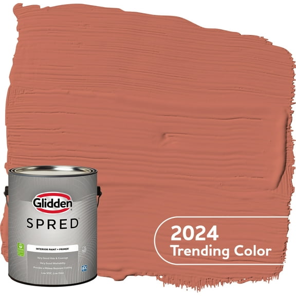 Glidden Spred Interior Paint Cajun Spice / Orange, Semi-Gloss, 1 Gallon