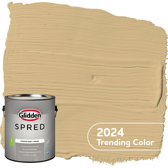 Glidden Spred Interior Paint Craftsman Gold / Yellow, Eggshell, 1 Gallon