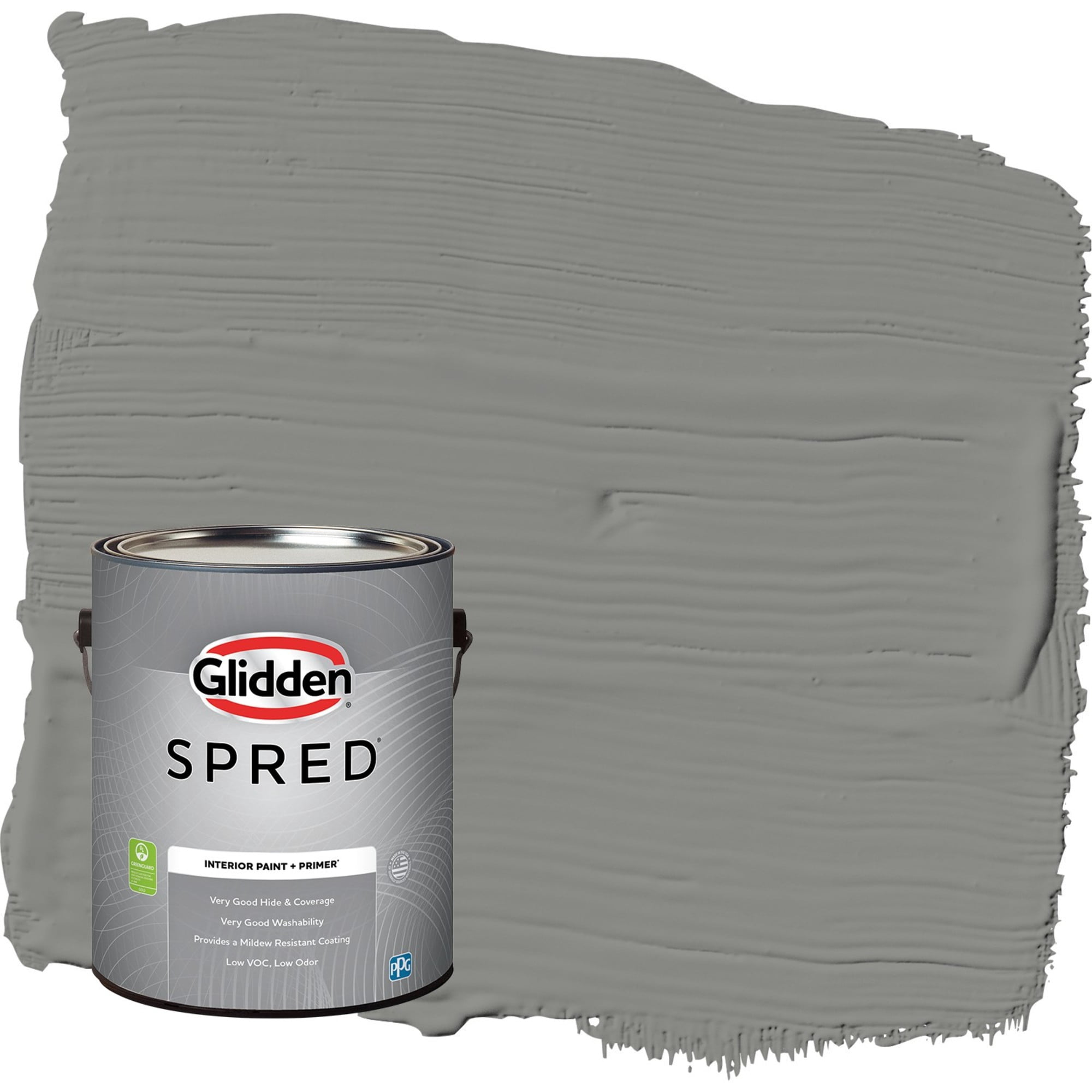 Glidden Spred Downpour / Grey, Eggshell Interior Paint with Primer, 1 Gallon