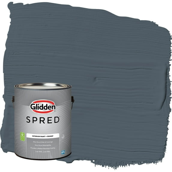 Glidden Spred Goblin / Gray Flat Interior Paint with Primer, 1 Gallon