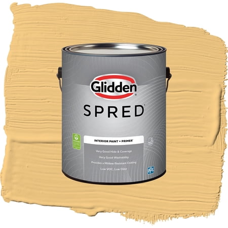 Glidden Spred Gold Buff Flat Interior Paint and Primer, 1 Gallon