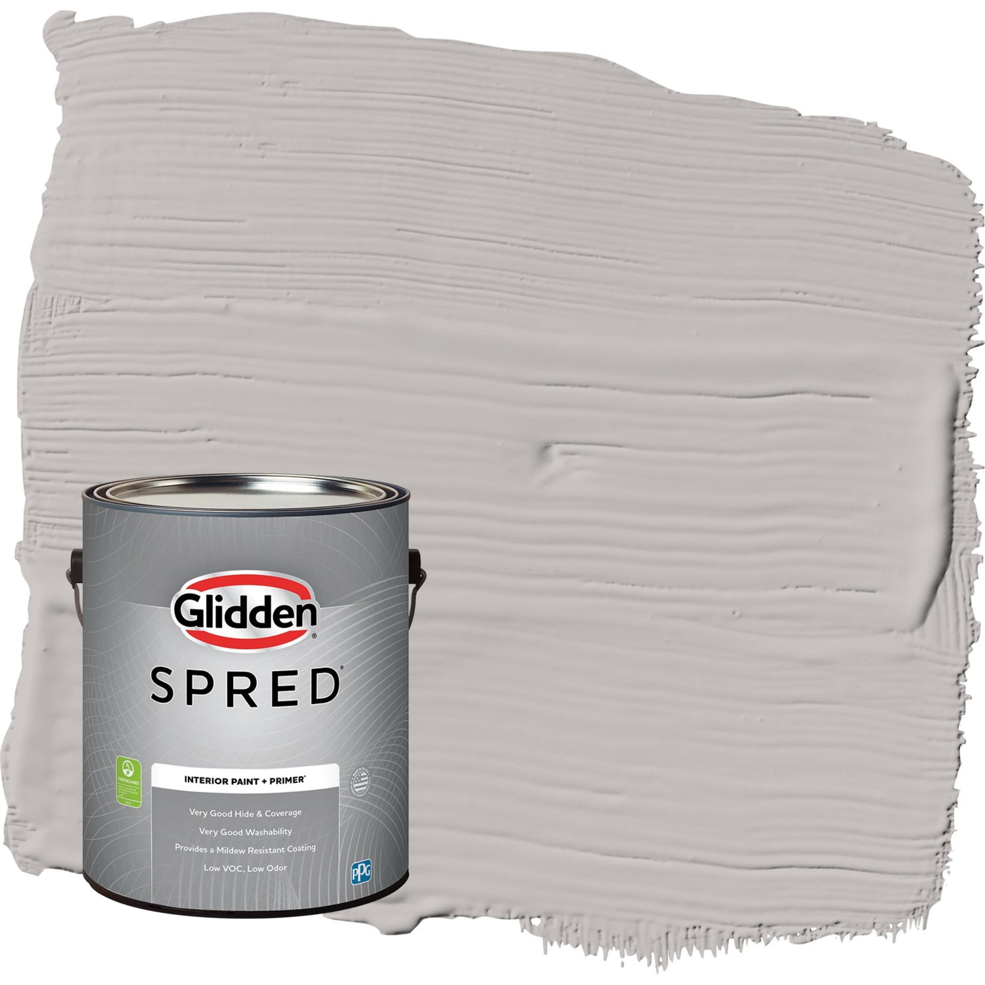 Glidden Spred Gray Shadows / Grey, Semi-Gloss Interior Paint with Primer, 1 Gallon