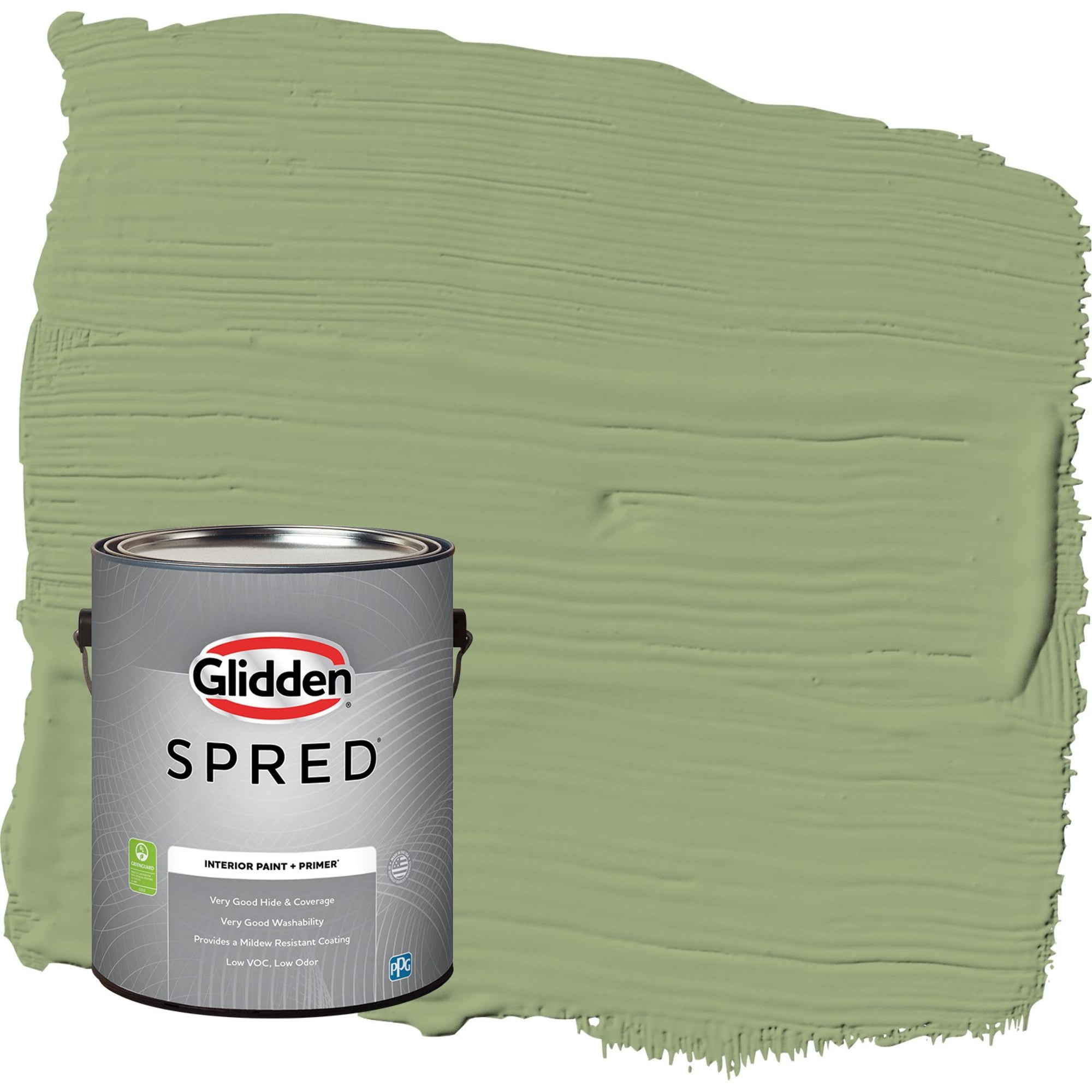 Glidden Spred Guacamole / Green, Semi-Gloss Interior Paint with Primer, 1 Gallon