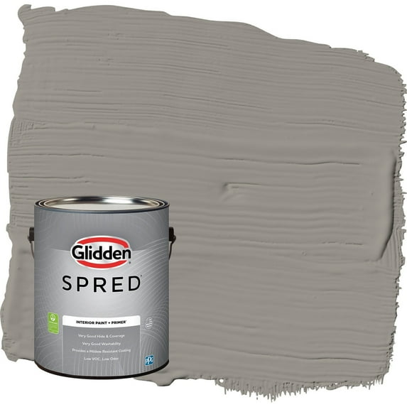 Glidden Spred Lazy Afternoon / Gray Flat Interior Paint with Primer, 1 Gallon