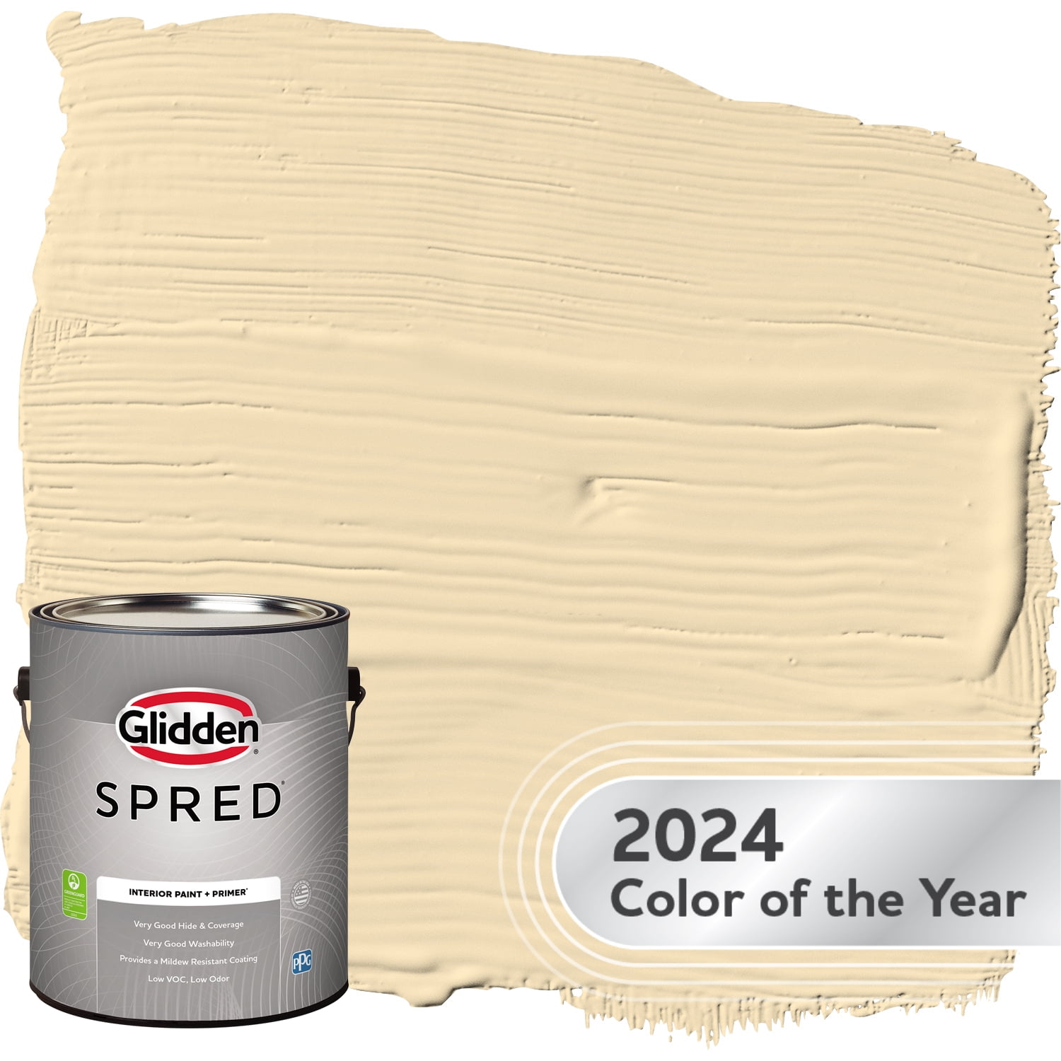 Glidden Spred Interior Paint Limitless / Yellow, Flat, 1 Gallon