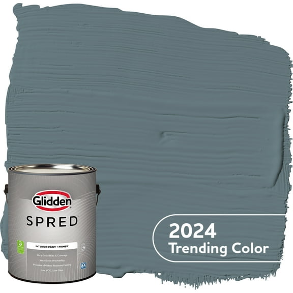 Glidden Spred Interior Paint Night Rendezvous / Blue, Semi-Gloss, 1 Gallon