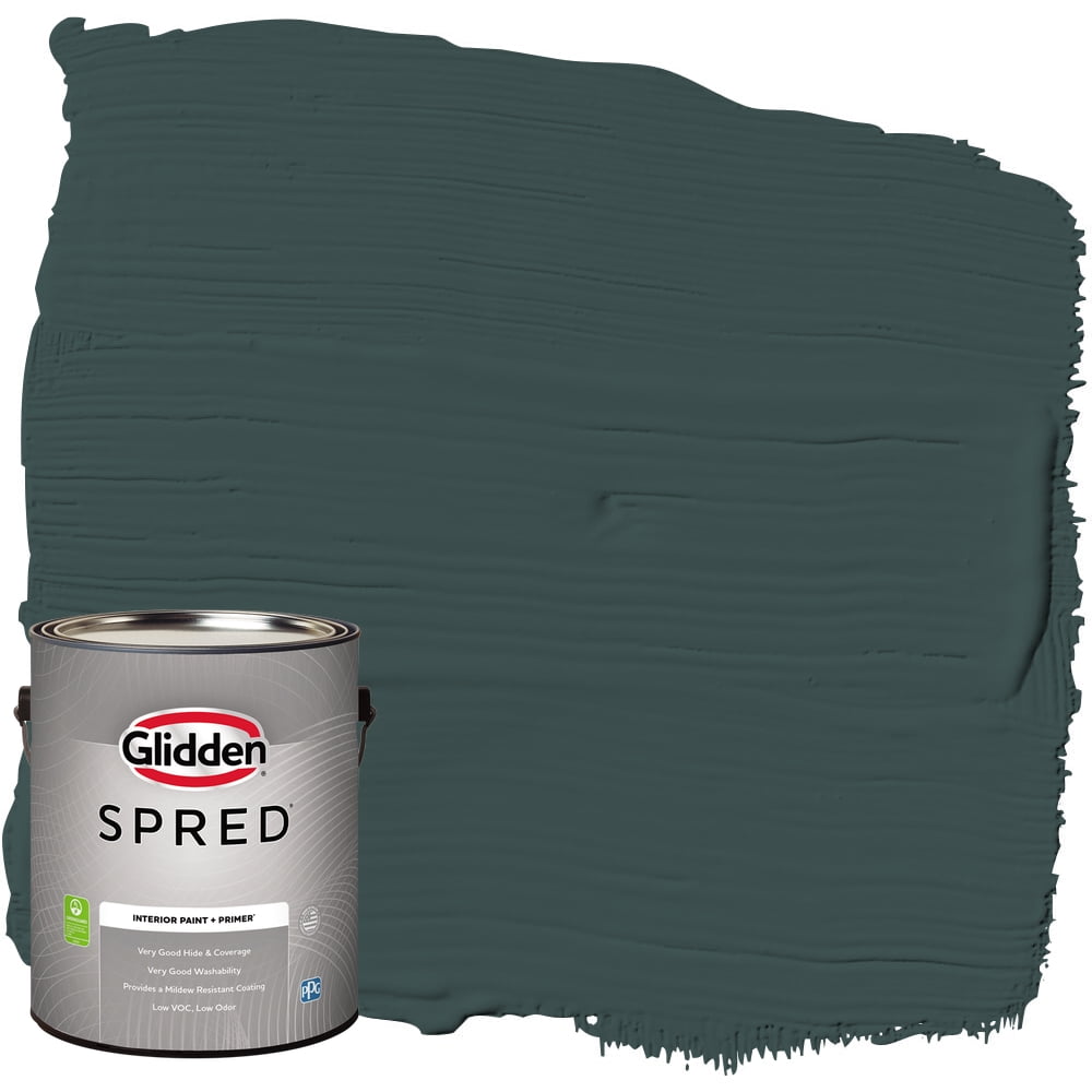 Glidden Spred Interior Paint Night Watch / Green, Flat, 1 Gallon