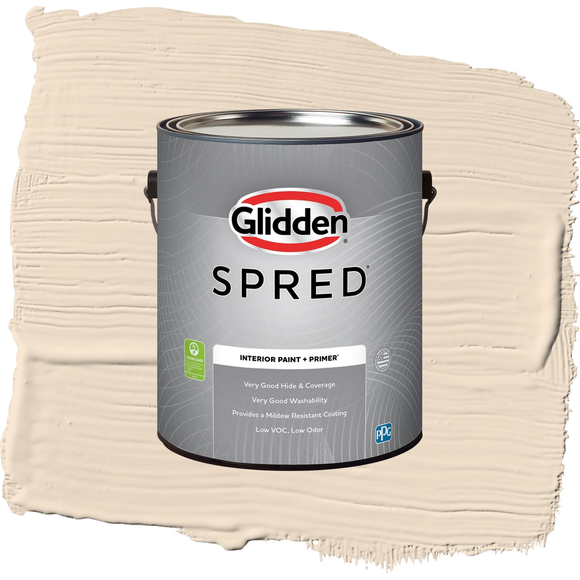 Glidden Spred Oatmeal Cookie Eggshell Interior Paint and Primer, 1 Gallon