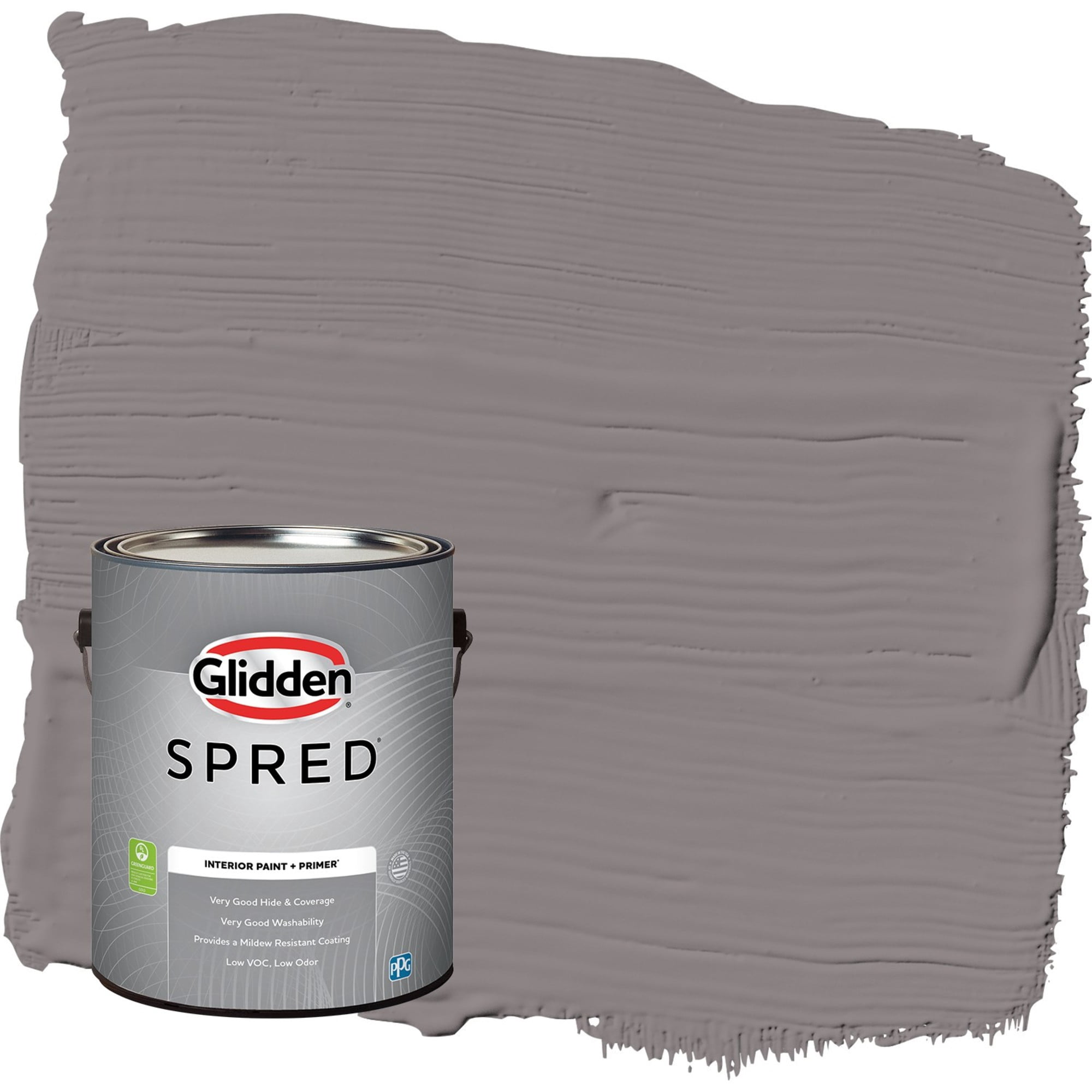 Glidden Spred Pewter Mug / Gray, Flat Interior Paint with Primer, 1 Gallon