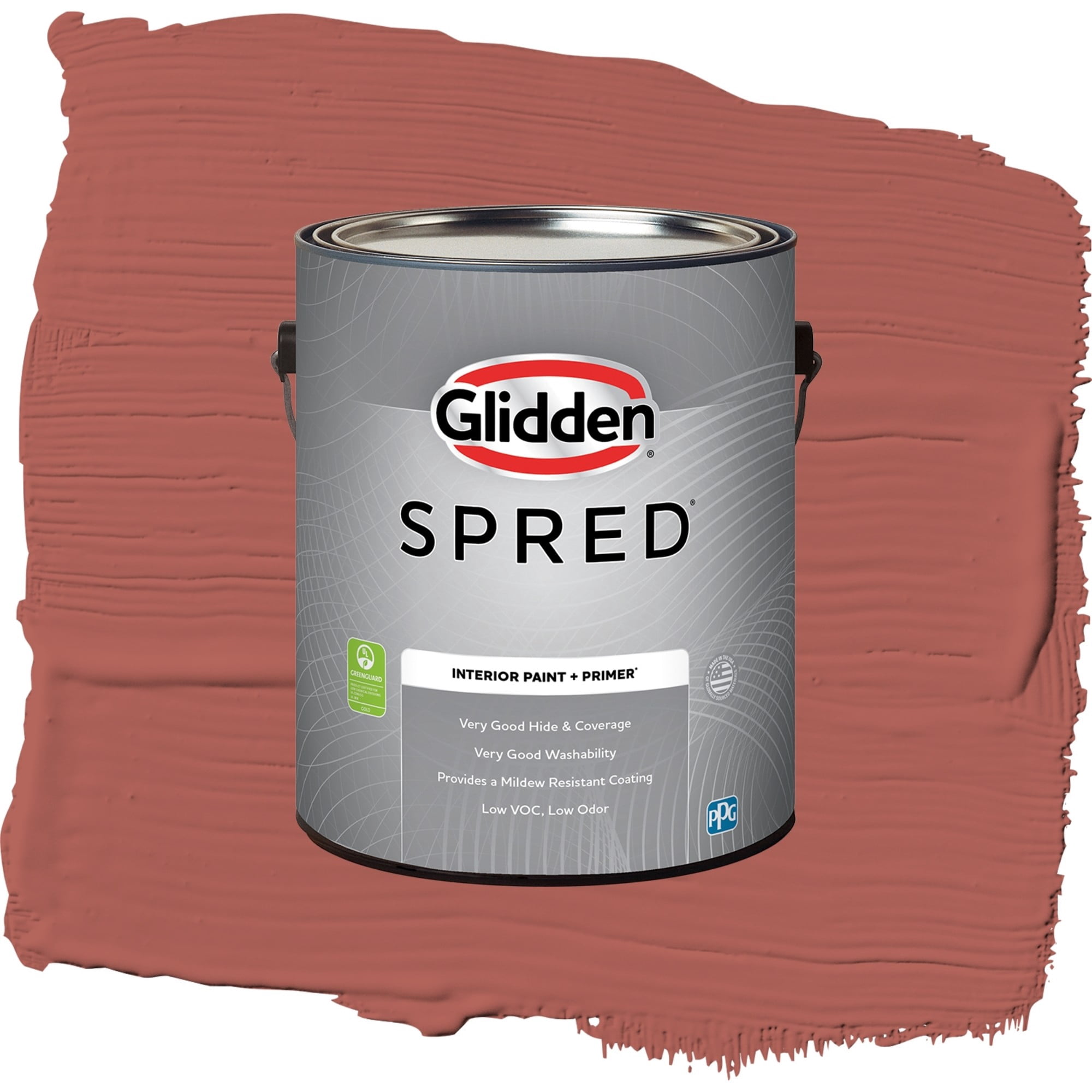 Glidden Spred Pizza Pie Flat Interior Paint and Primer, 1 Gallon