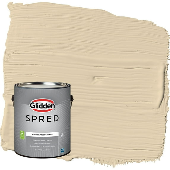 Glidden Spred Almond Cream / Beige Eggshell Interior Paint with Primer, 1 Gallon